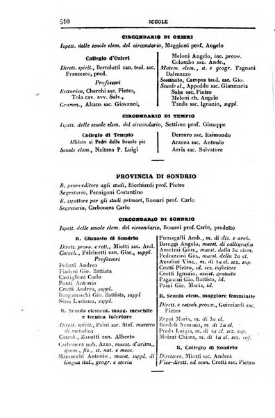 Calendario generale del Regno pel ... compilato d'ordine del Re per cura del Ministero dell'interno ...