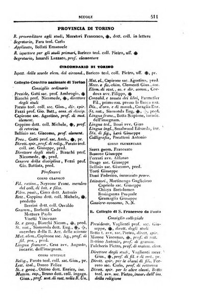 Calendario generale del Regno pel ... compilato d'ordine del Re per cura del Ministero dell'interno ...