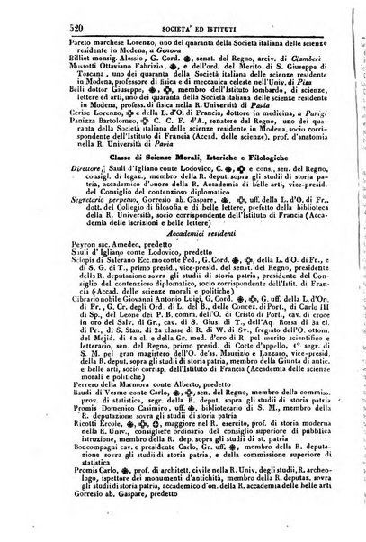 Calendario generale del Regno pel ... compilato d'ordine del Re per cura del Ministero dell'interno ...