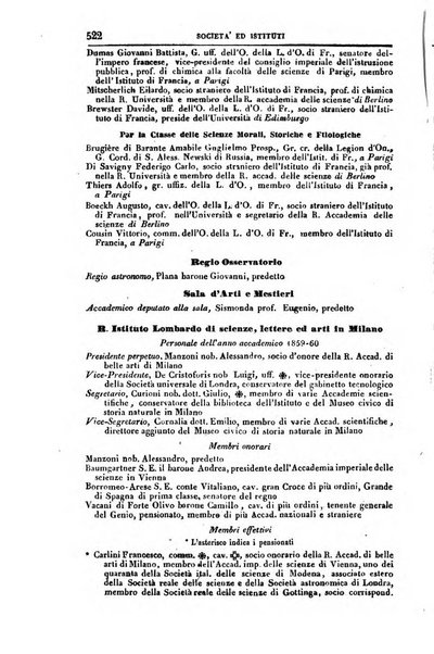 Calendario generale del Regno pel ... compilato d'ordine del Re per cura del Ministero dell'interno ...