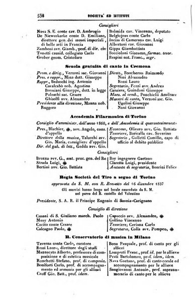 Calendario generale del Regno pel ... compilato d'ordine del Re per cura del Ministero dell'interno ...