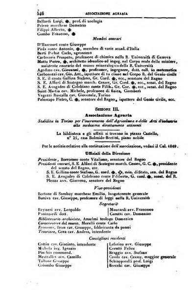 Calendario generale del Regno pel ... compilato d'ordine del Re per cura del Ministero dell'interno ...