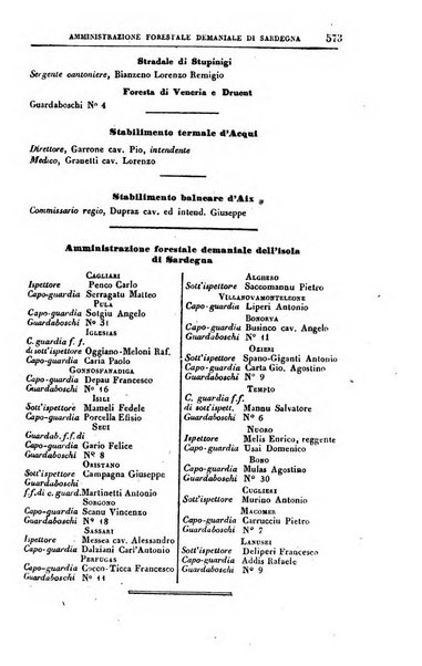 Calendario generale del Regno pel ... compilato d'ordine del Re per cura del Ministero dell'interno ...