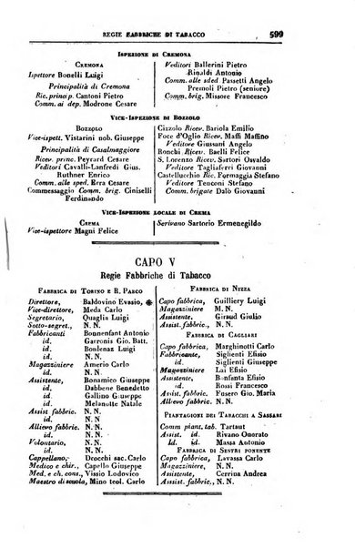 Calendario generale del Regno pel ... compilato d'ordine del Re per cura del Ministero dell'interno ...