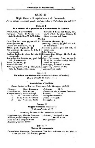 Calendario generale del Regno pel ... compilato d'ordine del Re per cura del Ministero dell'interno ...