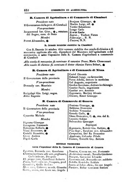 Calendario generale del Regno pel ... compilato d'ordine del Re per cura del Ministero dell'interno ...