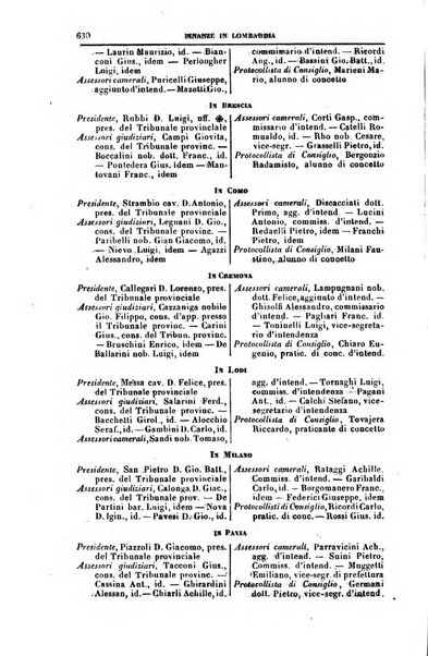 Calendario generale del Regno pel ... compilato d'ordine del Re per cura del Ministero dell'interno ...