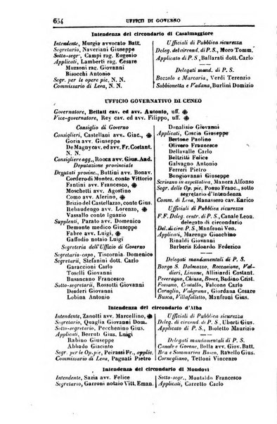 Calendario generale del Regno pel ... compilato d'ordine del Re per cura del Ministero dell'interno ...