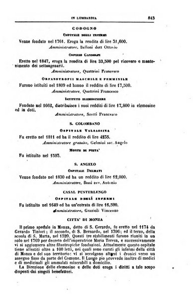 Calendario generale del Regno pel ... compilato d'ordine del Re per cura del Ministero dell'interno ...