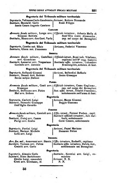 Calendario generale del Regno pel ... compilato d'ordine del Re per cura del Ministero dell'interno ...