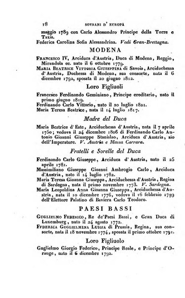 Calendario generale pe' Regii Stati pubblicato con autorità del Governo e con privilegio di S.S.R.M