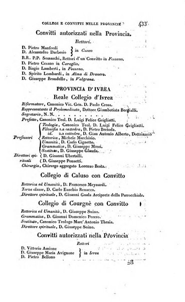 Calendario generale pe' Regii Stati pubblicato con autorità del Governo e con privilegio di S.S.R.M