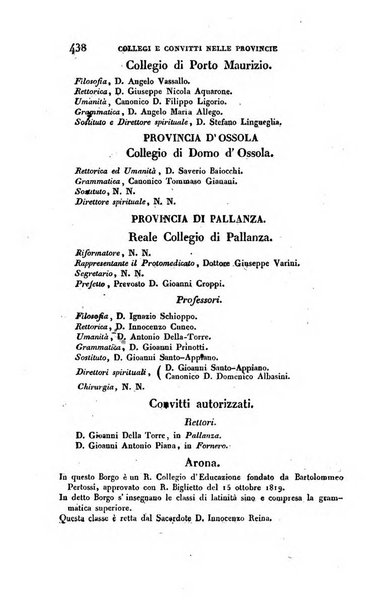 Calendario generale pe' Regii Stati pubblicato con autorità del Governo e con privilegio di S.S.R.M