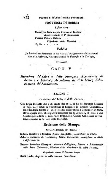 Calendario generale pe' Regii Stati pubblicato con autorità del Governo e con privilegio di S.S.R.M