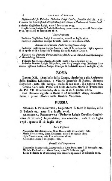 Calendario generale pe' Regii Stati pubblicato con autorità del Governo e con privilegio di S.S.R.M