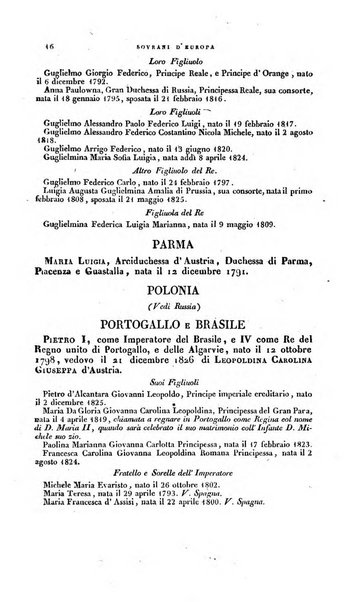 Calendario generale pe' Regii Stati pubblicato con autorità del Governo e con privilegio di S.S.R.M