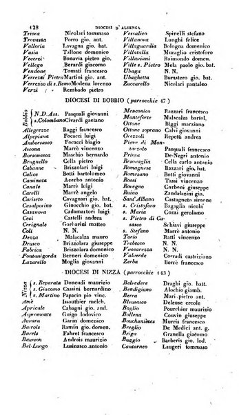 Calendario generale pe' Regii Stati pubblicato con autorità del Governo e con privilegio di S.S.R.M