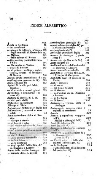 Calendario generale pe' Regii Stati pubblicato con autorità del Governo e con privilegio di S.S.R.M