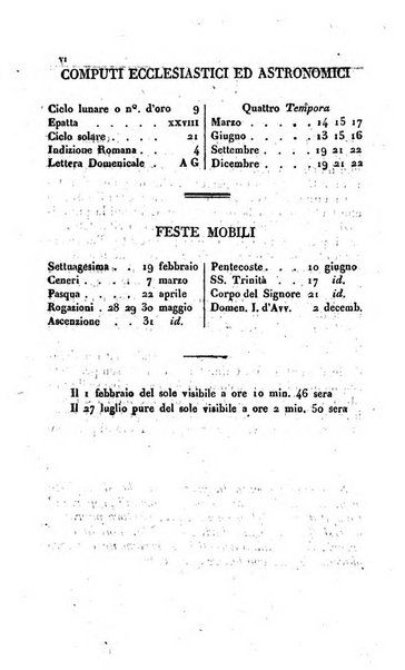 Calendario generale pe' Regii Stati pubblicato con autorità del Governo e con privilegio di S.S.R.M