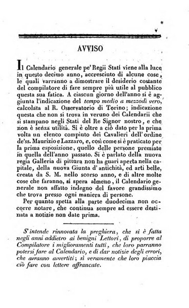 Calendario generale pe' Regii Stati pubblicato con autorità del Governo e con privilegio di S.S.R.M