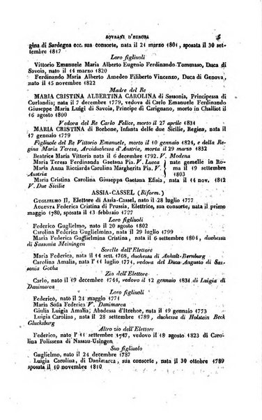 Calendario generale pe' Regii Stati pubblicato con autorità del Governo e con privilegio di S.S.R.M