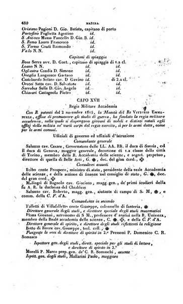 Calendario generale pe' Regii Stati pubblicato con autorità del Governo e con privilegio di S.S.R.M