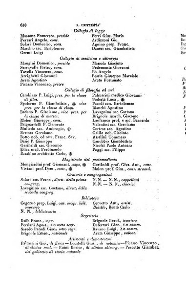 Calendario generale pe' Regii Stati pubblicato con autorità del Governo e con privilegio di S.S.R.M