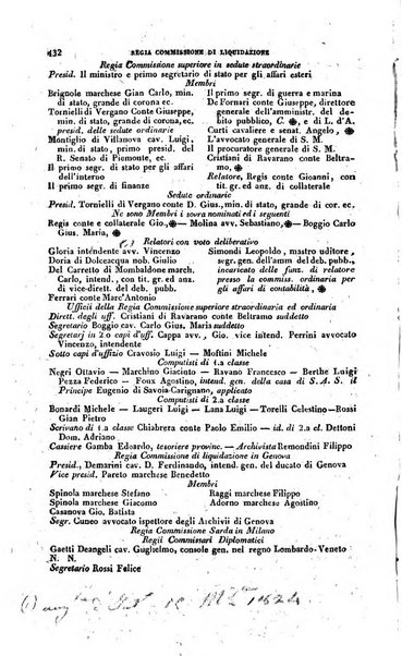 Calendario generale pe' Regii Stati pubblicato con autorità del Governo e con privilegio di S.S.R.M