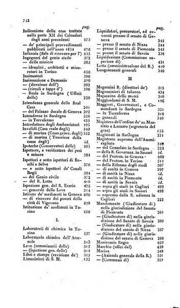 Calendario generale pe' Regii Stati pubblicato con autorità del Governo e con privilegio di S.S.R.M