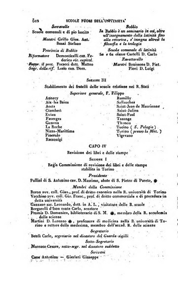 Calendario generale pe' Regii Stati pubblicato con autorità del Governo e con privilegio di S.S.R.M