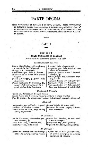 Calendario generale pe' Regii Stati pubblicato con autorità del Governo e con privilegio di S.S.R.M