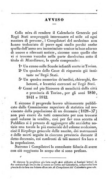 Calendario generale pe' Regii Stati pubblicato con autorità del Governo e con privilegio di S.S.R.M