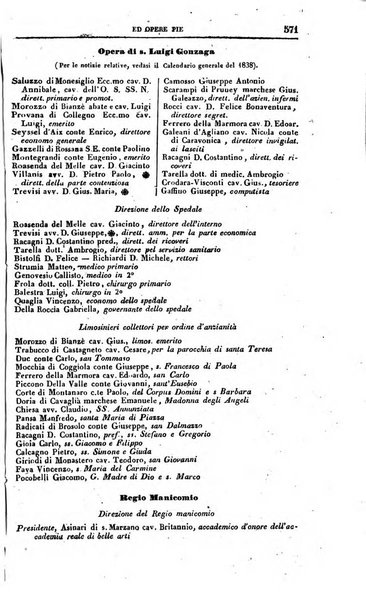 Calendario generale pe' Regii Stati pubblicato con autorità del Governo e con privilegio di S.S.R.M