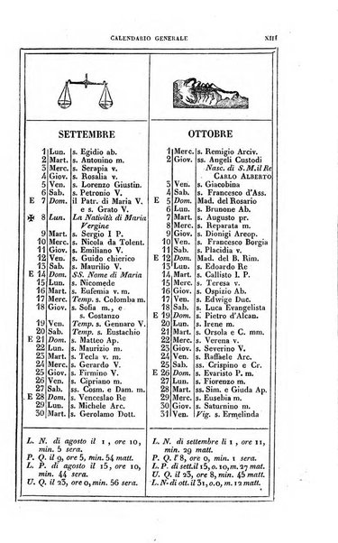 Calendario generale pe' Regii Stati pubblicato con autorità del Governo e con privilegio di S.S.R.M