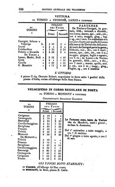 Calendario generale pe' Regii Stati pubblicato con autorità del Governo e con privilegio di S.S.R.M