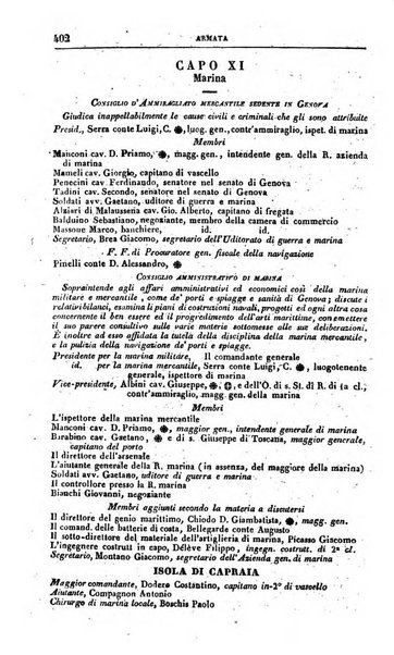 Calendario generale pe' Regii Stati pubblicato con autorità del Governo e con privilegio di S.S.R.M