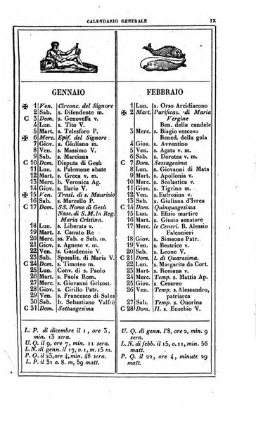 Calendario generale pe' Regii Stati pubblicato con autorità del Governo e con privilegio di S.S.R.M