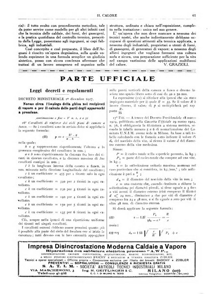 Il calore rassegna tecnica mensile dell'Associazione nazionale per il controllo della combustione