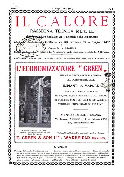 Il calore rassegna tecnica mensile dell'Associazione nazionale per il controllo della combustione