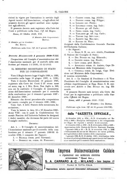 Il calore rassegna tecnica mensile dell'Associazione nazionale per il controllo della combustione