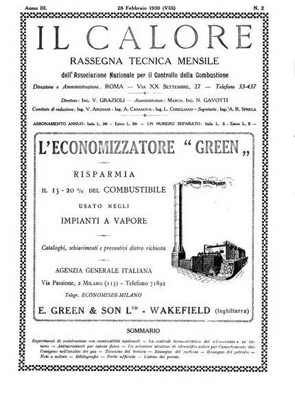 Il calore rassegna tecnica mensile dell'Associazione nazionale per il controllo della combustione