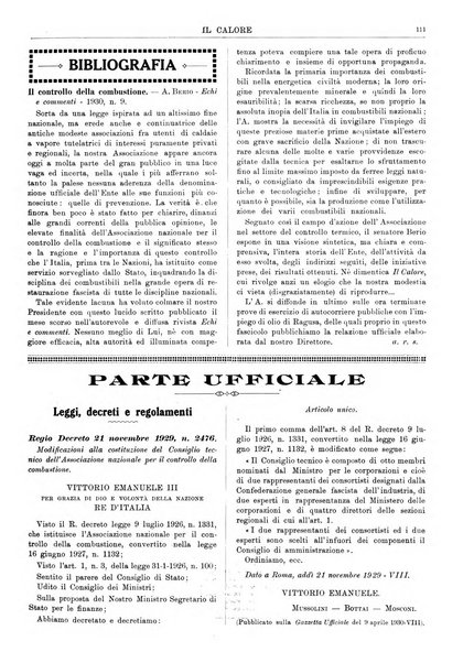 Il calore rassegna tecnica mensile dell'Associazione nazionale per il controllo della combustione