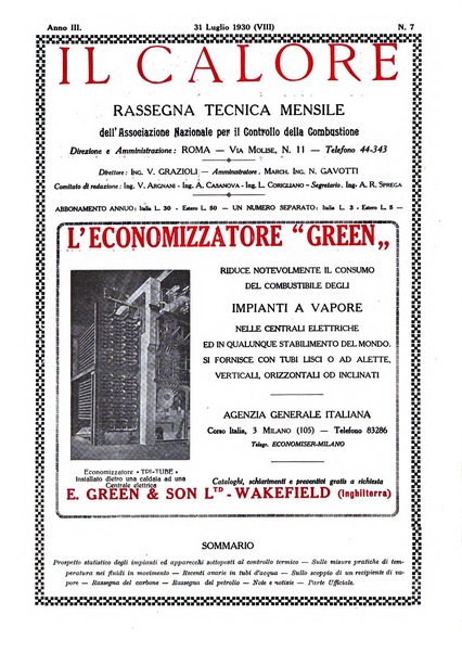 Il calore rassegna tecnica mensile dell'Associazione nazionale per il controllo della combustione