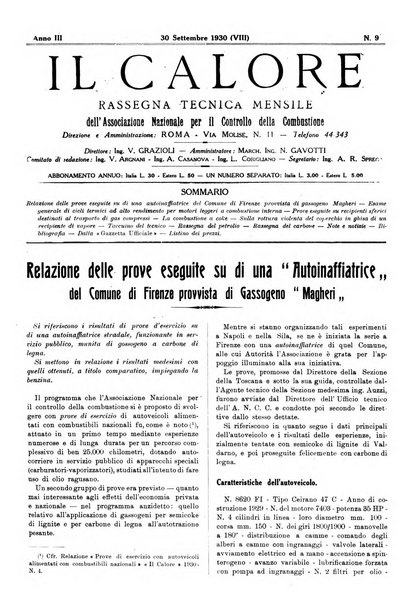 Il calore rassegna tecnica mensile dell'Associazione nazionale per il controllo della combustione