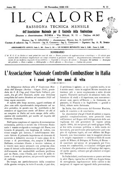 Il calore rassegna tecnica mensile dell'Associazione nazionale per il controllo della combustione