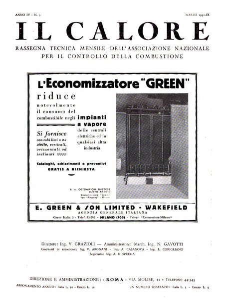 Il calore rassegna tecnica mensile dell'Associazione nazionale per il controllo della combustione