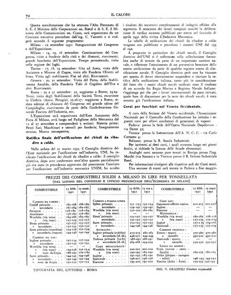 Il calore rassegna tecnica mensile dell'Associazione nazionale per il controllo della combustione