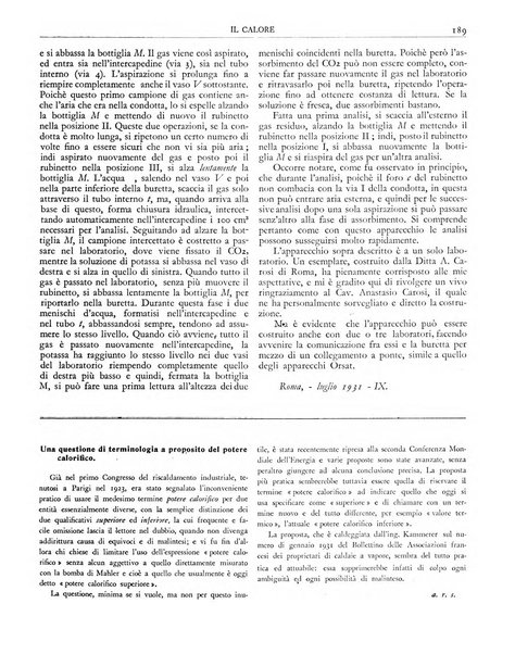 Il calore rassegna tecnica mensile dell'Associazione nazionale per il controllo della combustione