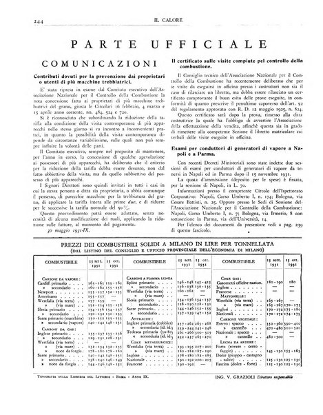 Il calore rassegna tecnica mensile dell'Associazione nazionale per il controllo della combustione