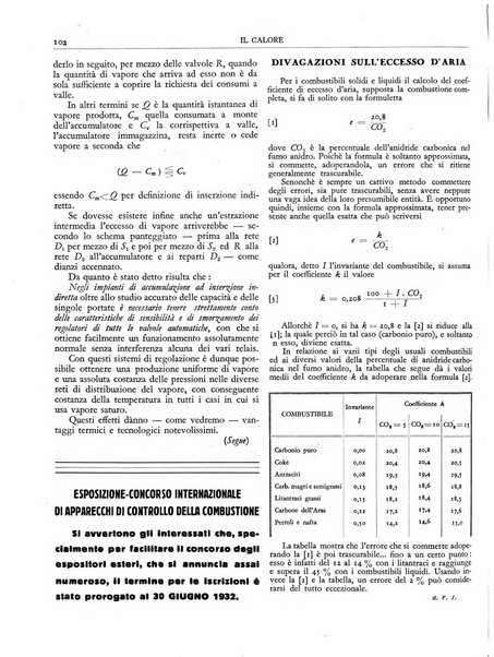 Il calore rassegna tecnica mensile dell'Associazione nazionale per il controllo della combustione